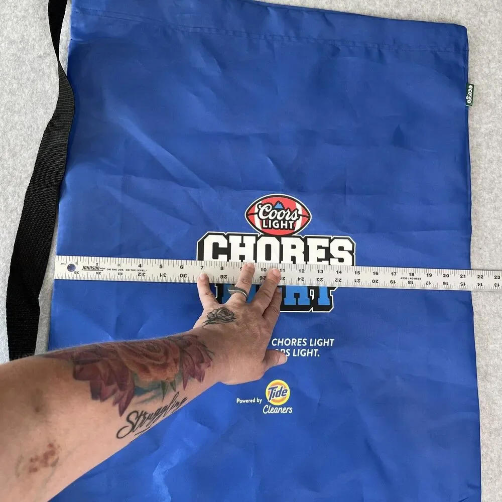 eco2go Laundry Bag Coors Light Chores Tide Light Blue - Clothes School Beer New!